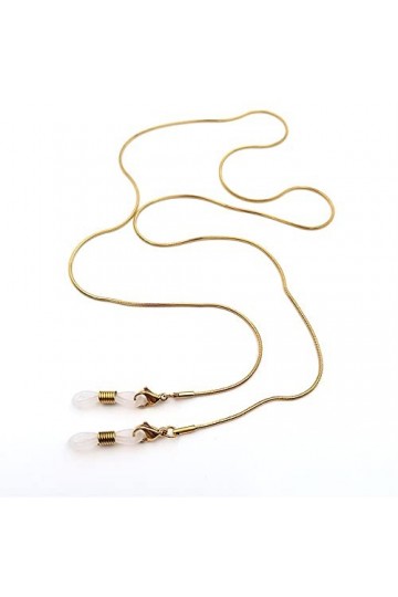 OMNIOF Chaînes de Lunettes de Vue for Femmes en Acier Inoxydable Anti-Perte Autour du Cou Sangle élégante Lunettes Cordon Con