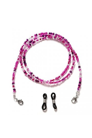 HOOENG Lunettes lanière chaînes de Lunettes for Femmes coloré perlé Masque chaînes Simple élégant Oeil chaîne Porte-chaîne Lu