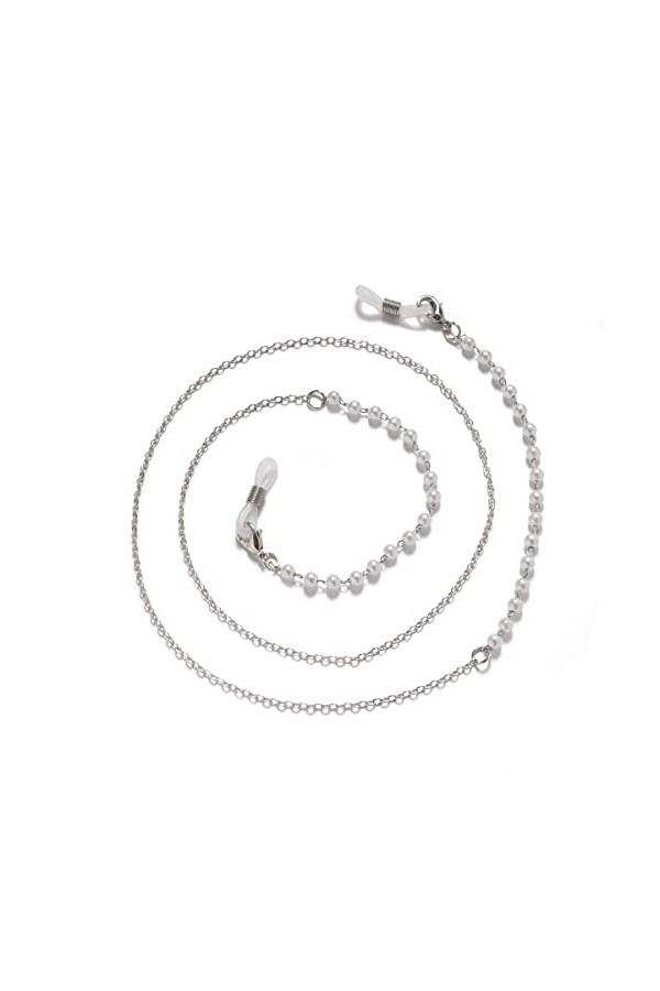 HOOENG Chaînes Sangle de Lunettes for Femmes chaîne de Cou en métal perlé chaîne de Support Simple et élégante chaînes de Lun