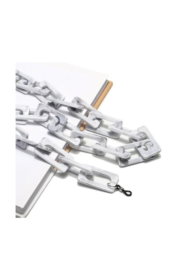 PLIAGE Chaîne de lunettes de soleil en acrylique multicolore pour femmes, épaisse, antidérapante, porte-cordon, sangle de cou