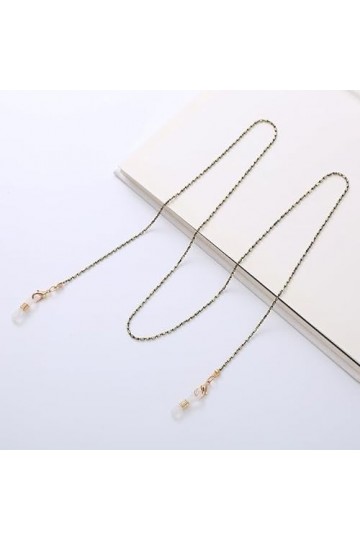 SOREZE Chaîne de Lunettes pour Femmes Perle perlée Cristal Lunettes de Soleil lanière Titulaire Cou Cordon Lunettes Bijoux Ca