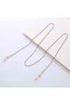 SOREZE Chaîne de Lunettes pour Femmes Perle perlée Cristal Lunettes de Soleil lanière Titulaire Cou Cordon Lunettes Bijoux Ca