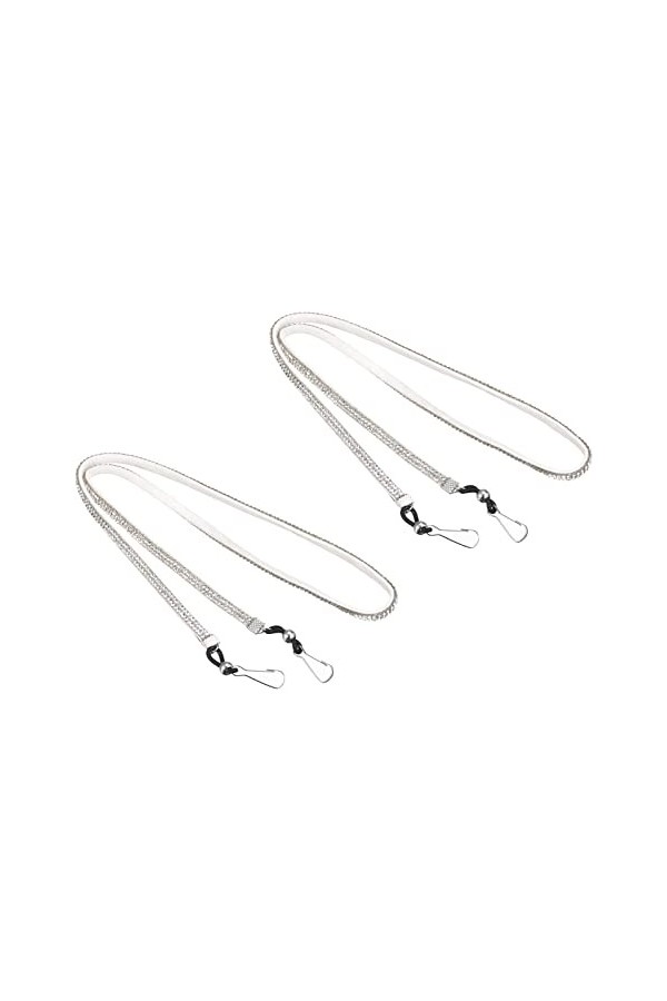 sourcing map Lunettes Support Sangle Cordon, 2Pcs 28" Lunettes Soleil Ficelle Sangle Autour Cou Lunettes Chaîne Chapeau Sangl