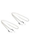 sourcing map Lunettes Support Sangle Cordon, 2Pcs 28" Lunettes Soleil Ficelle Sangle Autour Cou Lunettes Chaîne Chapeau Sangl