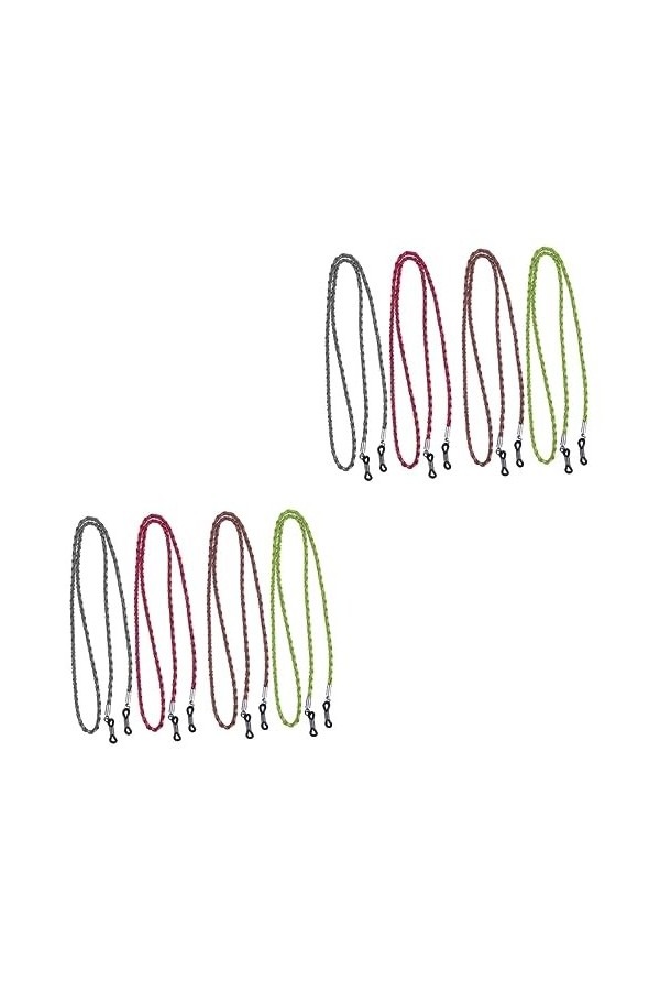 Uonlytech 8 Pcs Lunettes De Soleil Violettes Pourpre Lanière De Lunettes De Soleil Noir Rouge Chaînes De Lunettes Lunettes De