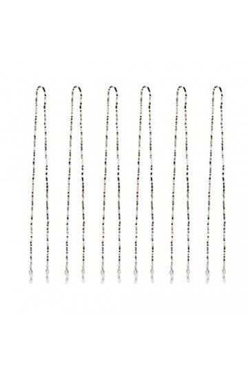 Lot de 6 Cordons Multifonctions pour Lunettes, Corde Décorative Antidérapante, Chaîne de Collier de Lunettes, Couleur Vive, C