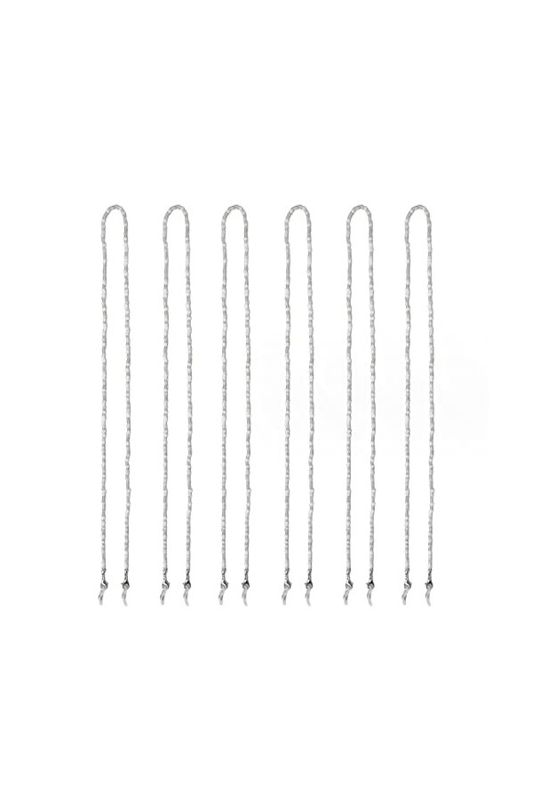 Lot de 6 Cordons Multifonctions pour Lunettes, Corde Décorative Antidérapante, Chaîne de Collier de Lunettes, Couleur Vive, C