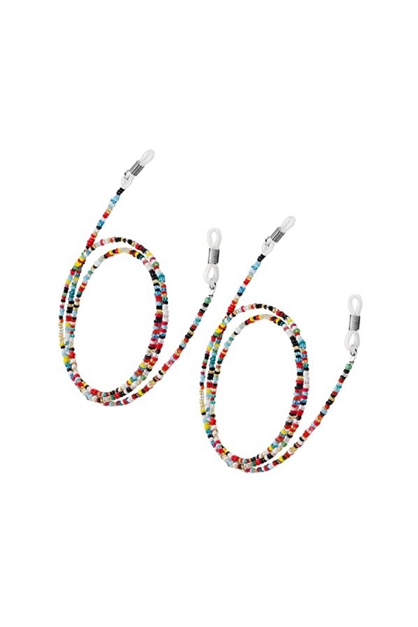 GLSTOY 2 Pièces Cordons De Lunettes Porte-lunettes Autour Du Cou Chaîne De Lunettes Sangle De Lunettes Réglable Bracelet De L