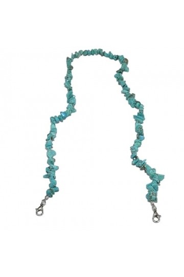 ZORZA Lunettes Sangle Lunettes chaînes for Femmes Turquoise perlé Visage Masque Longe Mode Lunettes Cordon Color : Bleu, Siz