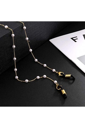 QYLB Perles de Lunettes de Lecture Lunettes Mode Lunettes Perle Collier de retenue Support avec Support de Lunettes de Soleil