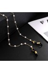 QYLB Perles de Lunettes de Lecture Lunettes Mode Lunettes Perle Collier de retenue Support avec Support de Lunettes de Soleil