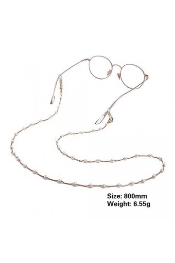 QYLB Perles de Lunettes de Lecture Lunettes Mode Lunettes Perle Collier de retenue Support avec Support de Lunettes de Soleil