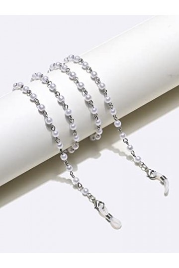 EVSER Chaînes de Lunettes Sangle de Lunettes for Femmes Cordon de Lunettes élégant Color : Argent, Size : 1 