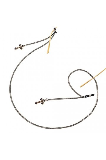 Lunettes Longe Lunettes Chaînes for Femmes Noir Croix Pendentif en Métal Collier De Mode Lunettes Cordon