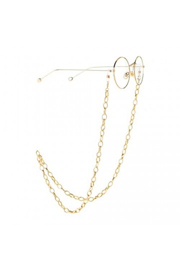 DODANI Chaînes Sangle de Lunettes for Femmes métal Lunettes retenue Anti-Perte élégant Lunettes Cordon Color : Or, Size : 1 