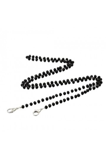 ZORZA Longe de Lunettes Sangle de Lunettes for Femmes coloré Cristal perlé Masque chaînes Mode Lunettes Cordon Color : Noir,