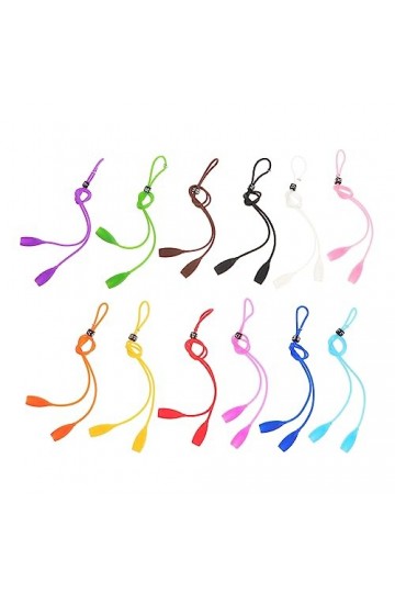 Uonlytech 12 Pièces Lunettes De Soleil De Sport Sport Lunettes De Soleil Lunettes Sangle Fin De La Chaîne De Lunettes Cordon 