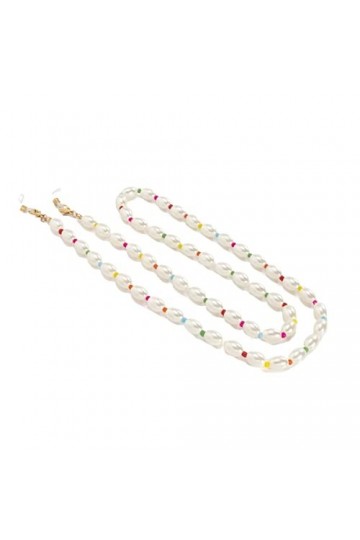 OMNIOF Longe de Lunettes Sangle de Lunettes for Femmes Longe de Masque de Visage perlé Simple Cordon de Lunettes élégant Conv