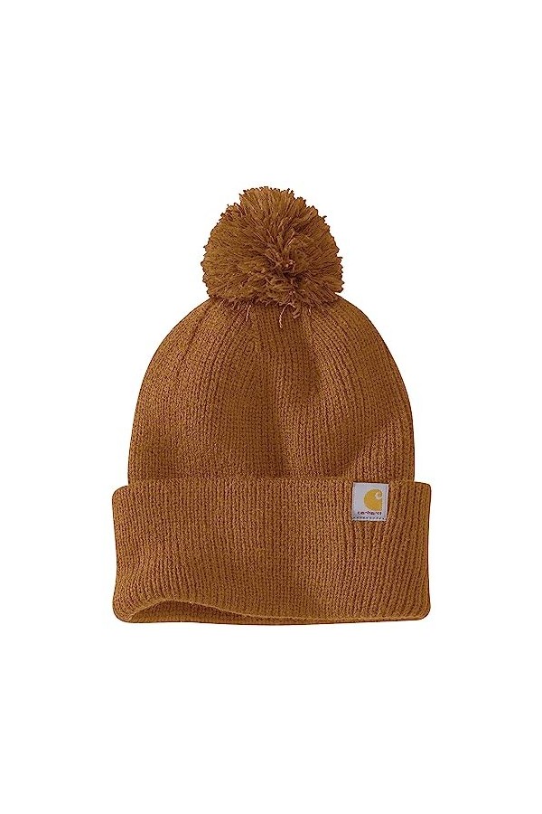 Carhartt Bonnet dhiver avec logo et pompon, Skystone, taille unique