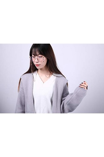 TEAMER Support de sangles de lunettes de lecture, chaîne de lunettes de cercle élégant et cordons de longes pour femmes