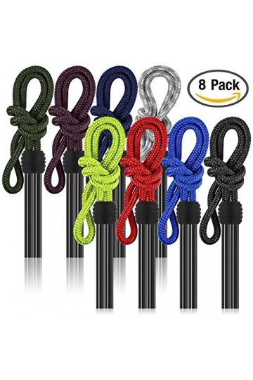 SENHAI Lot de 8 Attaches Lunettes, Extrémités du Cordon à Lunettes de Soleil Réglable sur Cou pour Sport et Activité de Plein