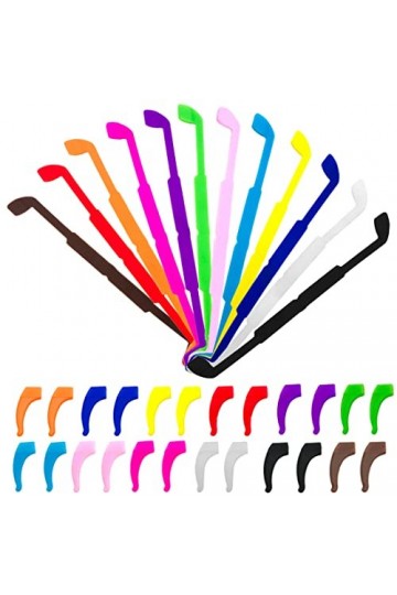 CKANDAY 12 Pack Anti Slip Enfants/Adulte Lunettes Sangles avec 12 paires Crochets Oreille, Porte-Verre De Sécurité Lunettes P