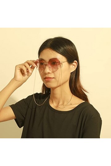 TEAMER Acier Inoxydable Perles Eyeglass Chaîne Lunettes de Soleil Box Chaînes Eyewear Cord Lunettes Neck Strap pour les Femme