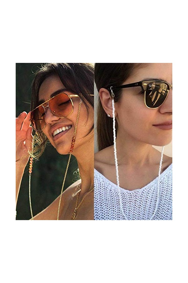 Bohend Boho Chaîne de lunettes de soleil Or bohémien Femmes Chaîne de lunettes Perle Accessoires pour lunettes Pour Lunettes 