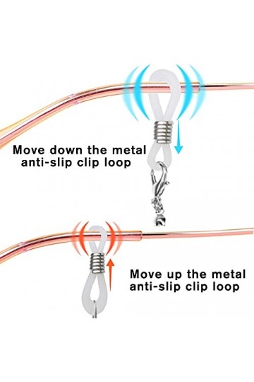 Defrsk 4 pièces chaîne de lunettes pour femmes porte-cordon de lunettes sangle de lunettes collier de perles de lunettes lune