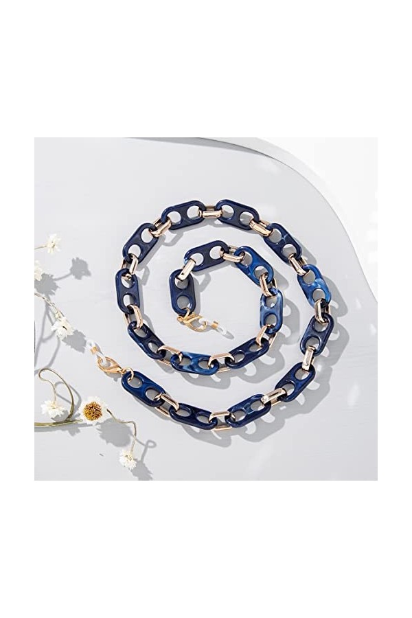 Duories 1 Porte-Lunettes en Acrylique pour Femme,Lunettes de Soleil,Chane de Lunettes de Sport,Cordon de Lunettes,Cordon de L