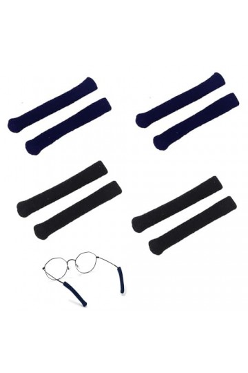 Hezhou 4 Paires Protege Branche Lunette Manchon de Bras de Lunettes Anti Glisse Lunettes Coussinet Oreille Lunettes Tricoté e