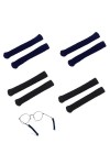 Hezhou 4 Paires Protege Branche Lunette Manchon de Bras de Lunettes Anti Glisse Lunettes Coussinet Oreille Lunettes Tricoté e