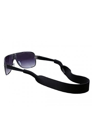 erioctry Cordon de lunettes de sport unisexe en néoprène avec sangle élastique - Noir - Pour homme et femme