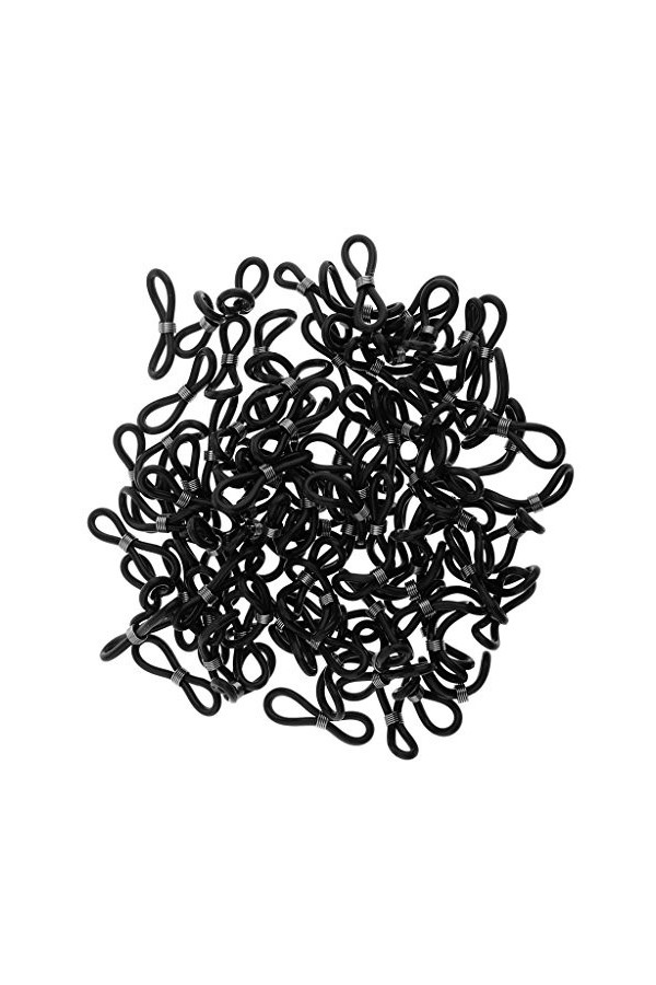 Sharplace 100x Attaches de Lunettes en Silicone - Connecteur Cordon à Lunettes - Connecteur Extrémité Chaîne de Lunettes - No