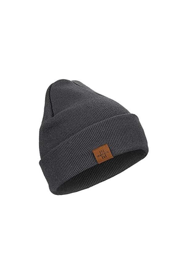 Bonnet pour homme, bonnet doux et confortable, respirant, chapeau dhiver pour femme et homme, cadeau pour homme, Gris ardois