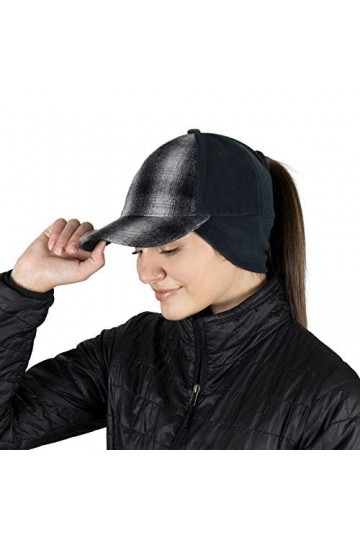 Casquette dhiver TrailHeads pour Queue de Cheval pour Femmes | Casquette avec Cache-Oreilles rabattables
