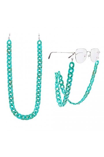 GORGECRAFT Chaîne de Lunettes en Acrylique, Collier de Lunettes avec 304 Fermoir à Pince de Homard en Acier Inoxydable Cordon