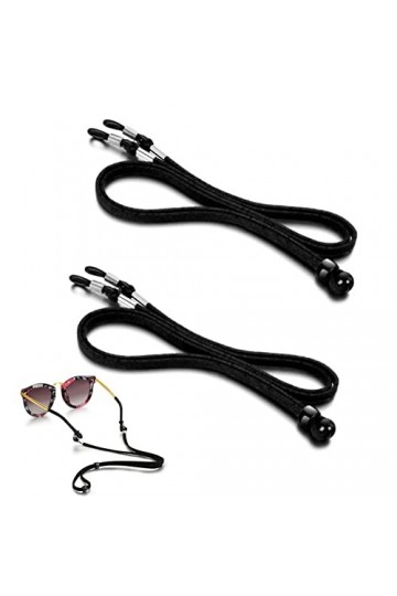 通用 Konamo Lot de 2 Cordons antidérapants Sport et Lunettes de Soleil, Noir, 1061 cm Mixte