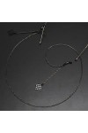ZORZA Chaînes de Lunettes de Longe for Femmes Chaînes de Masque en métal avec Pendentif Noir Cordon de Lunettes élégant