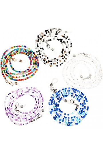 USHOBE 5 Pièces Lanière De Chaîne De Lunettes De Soleil Sangle De Lunettes Chaîne Porte-lunettes Lanière De Lunettes Cordons 