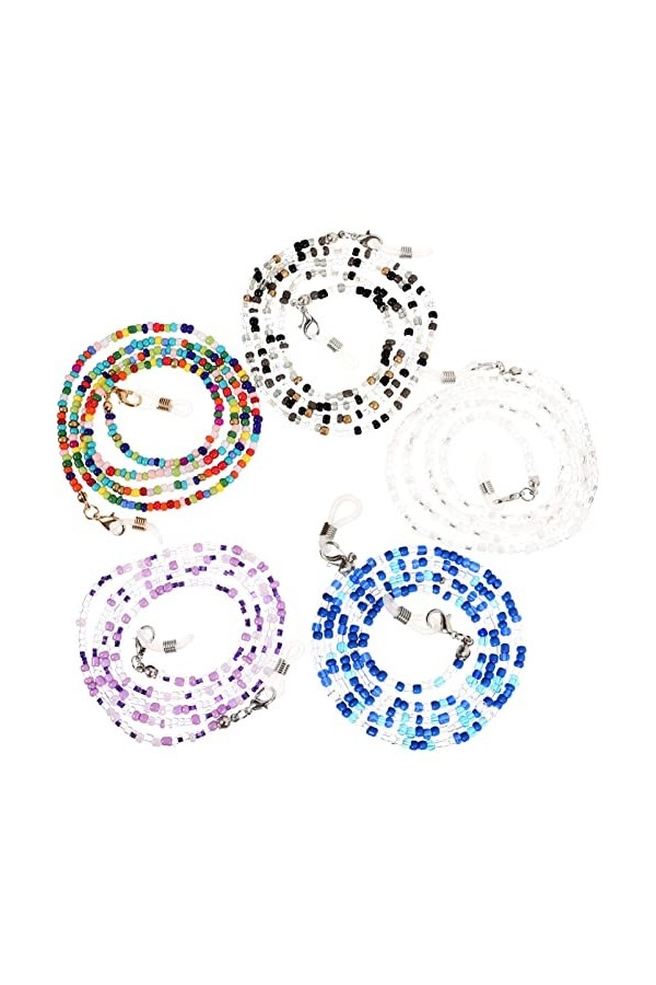 USHOBE 5 Pièces Lanière De Chaîne De Lunettes De Soleil Sangle De Lunettes Chaîne Porte-lunettes Lanière De Lunettes Cordons 