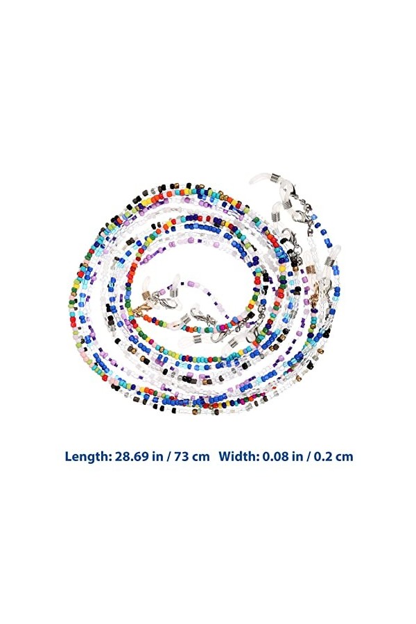 USHOBE 5 Pièces Lanière De Chaîne De Lunettes De Soleil Sangle De Lunettes Chaîne Porte-lunettes Lanière De Lunettes Cordons 