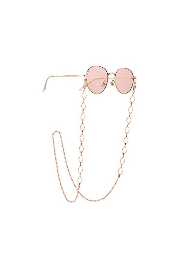 EPIRORA Chaîne de lunettes pour homme et femme - Sangle de lunettes de soleil - Cordon à maillons en losange - Cordon anti-pe