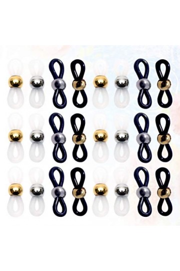 Milisten Porte-Chaîne de Lunettes Se Termine Connecteurs de Extrémités de Silicone Réglables pour Porte-Lunettes Collier de R