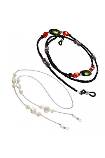 EXCEART 2 Pcs Lunettes Lunettes Chaîne Titulaire Chaîne Perles Lunettes Longes Sangles Cordons pour Hommes Et Femmes Porte-Lu
