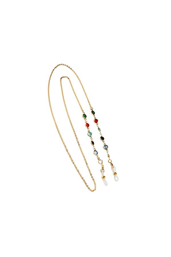 OSALADI 1Pc Lunettes De Soleil Avec Chaîne Lien Chaîne Collier Pour Femmes Lunettes De Soleil Métalliques Pour Femmes Cordon 