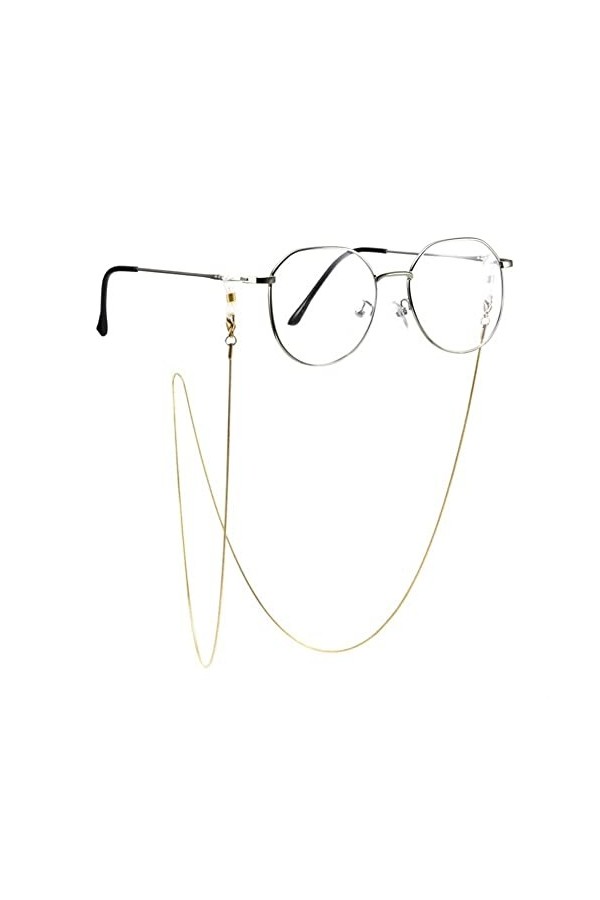 EVSER Chaînes de Lunettes de Sangle for Les Femmes Cordon de Masque de Visage en métal Simple Cordon de Lunettes élégant