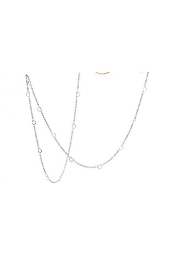 KEMUDO Chaînes de lunettes Sangle de lunettes for femmes Chaîne de cou en forme de coeur en métal Chaînes de support simples 