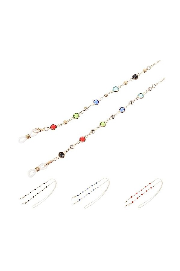 SOIMISS 4 Pièces Lunettes Sangle Titulaire Chaîne Lunettes Chaîne Lunettes De Soleil Chaîne De Mode Perlé Lanière Titulaire C