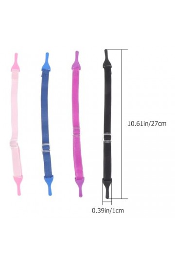 Baluue 4 Pièces Cordon De Lunettes Pour Enfants Treteaux Reglables Porte-lunettes Chaînes De Lunettes Corde De Lanières De Lu